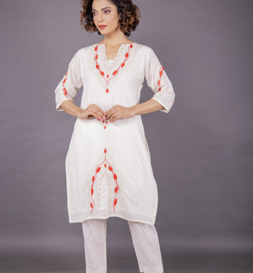 Prakritik Uma Kurta Set With Dupatta Off-White